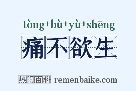 痛不欲生是什么意思的图片